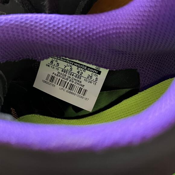 Nike Zoom Rotational 5 Men’s 8.5 Track & Field Shoes Black Volt Green 685134-035 - Picture 8 of 8